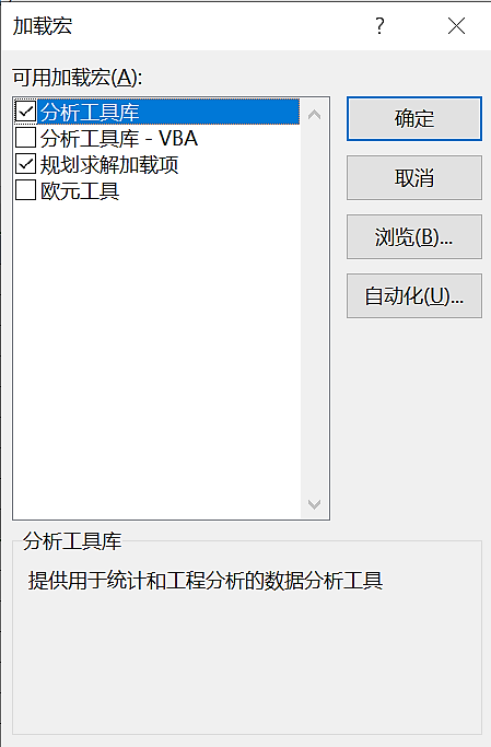 图 4.44 加载规划求解项